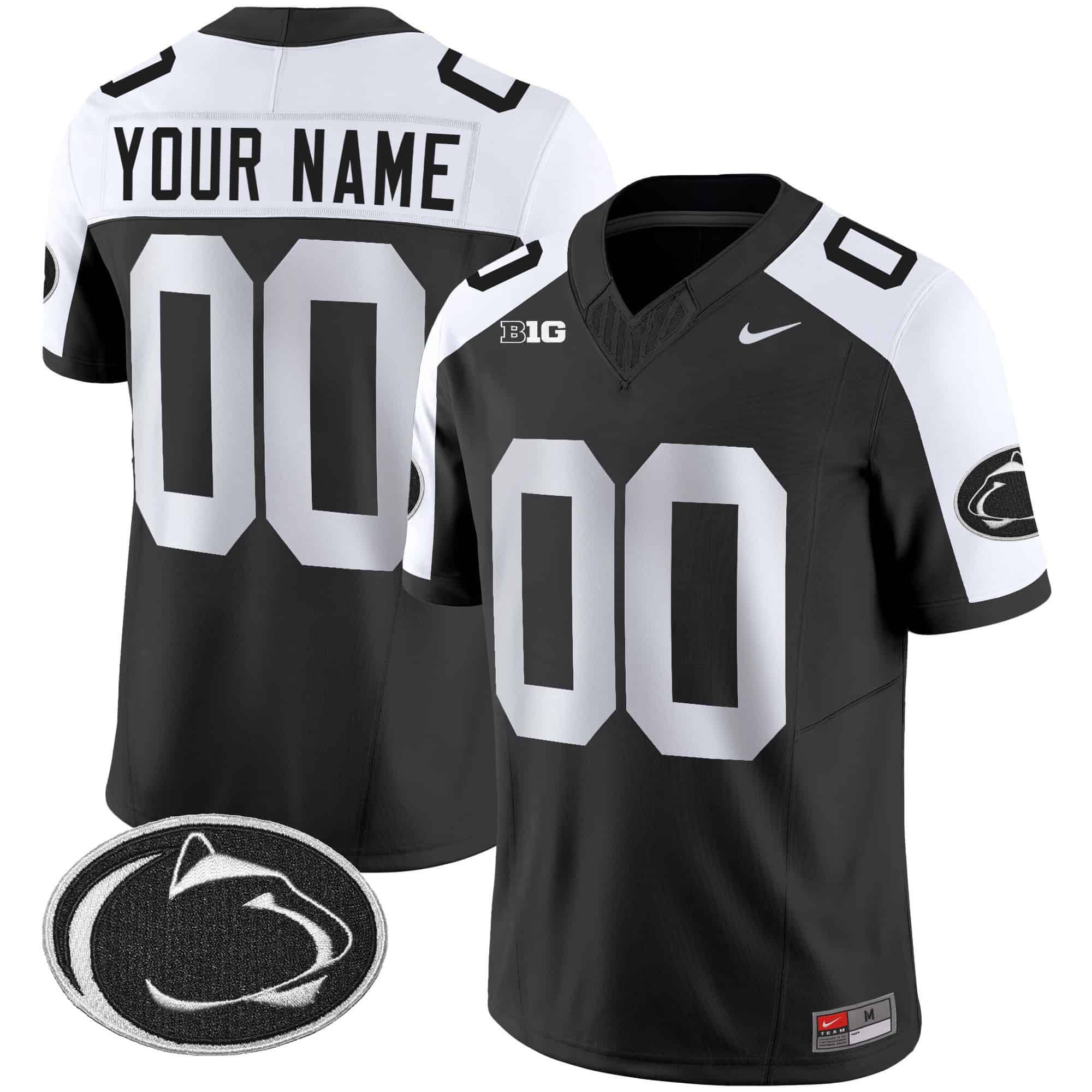 Men Penn State Nittany Lions Black 2024 Nike Vapor Limited Custom NCAA Jersey->customized ncaa jersey->Custom Jersey